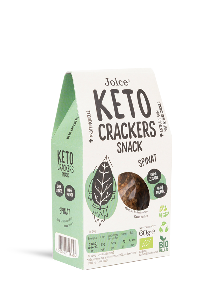 Keto Crackers Snack Spinach