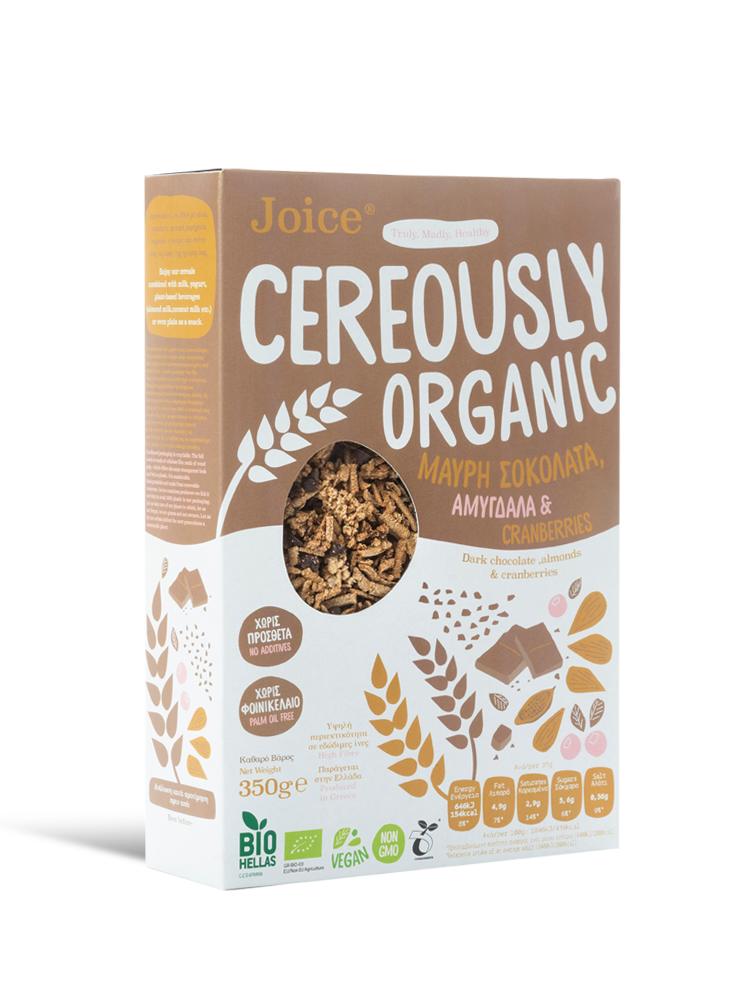 Organic Cereals Dark Chocolate, Almonds & Cranberries